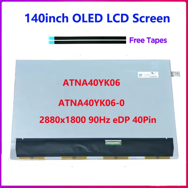 

14 inch Laptop OLED LCD Screen ATNA40YK06 ATNA40YK06-0 For HP 14Pro 14-CH 14-EH TPN-W154 Panel Display Replacementl 2880x1800