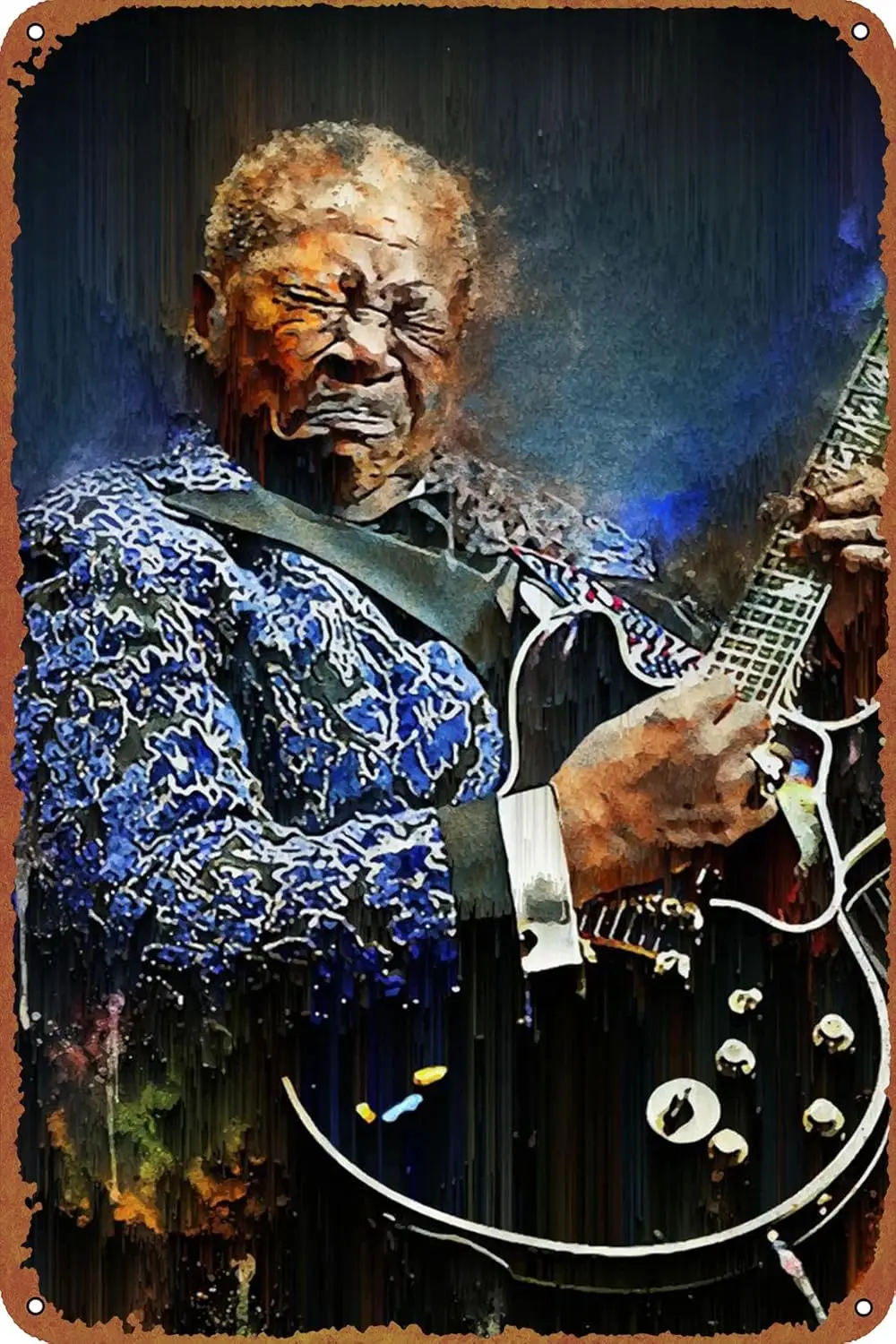 KIVYYB BB king king Poster Metal Plaque Tin Sign,Vintage Metal Pub Club Cafe bar Home Wall Art Decoration Poster Retro 8x12 inch