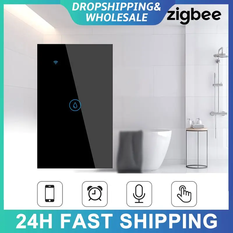 

TUYA 20A Water Heater Switch Smart Touch Wall Switch US Standard Timing Remote Control Work With Home and Alexa