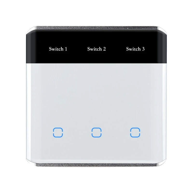 3.0 Wireless remote control LED display screen switch European standard glass touch switch