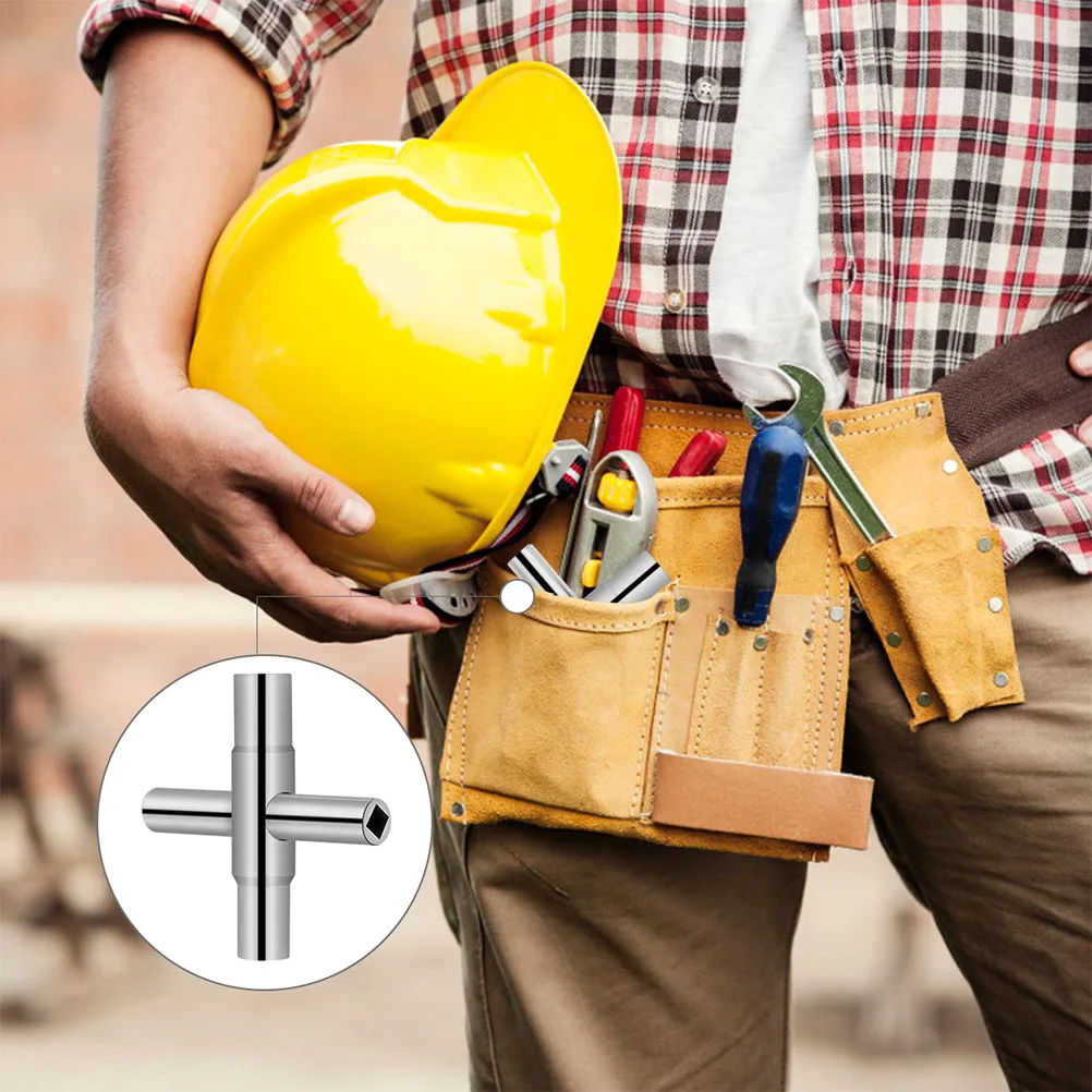 

2pcs Socket Wrench 1/4" 9/32" 5/16" 11/32" Multi-Functional Universal Cross Key For Water Gas Meter Box Cabinet Opening