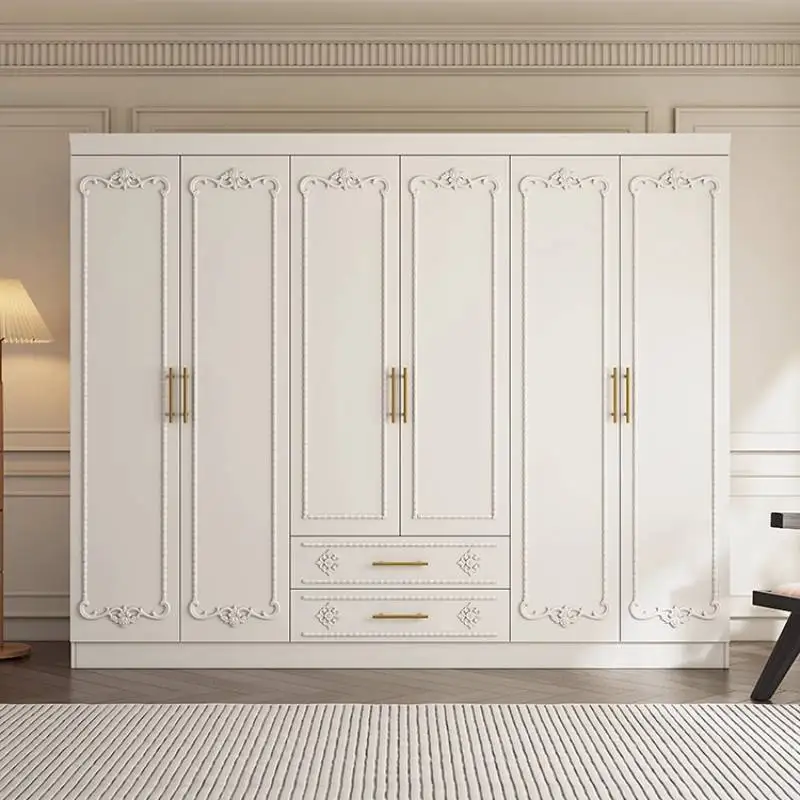 

Дизайнерский современный стильный белый комплект мебели для спальни: шкаф для одежды, для дома, для детей, для небольших отелей, класса люкс.