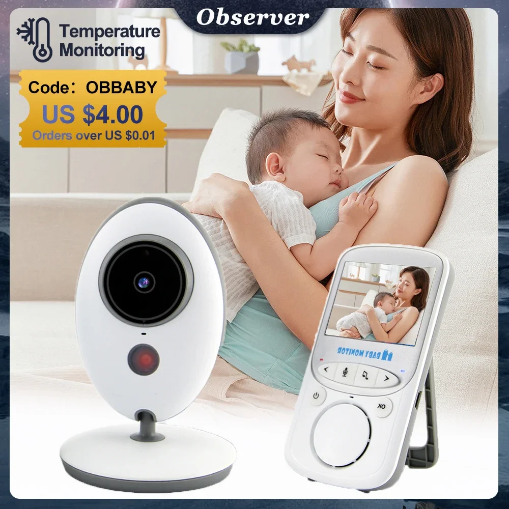 

Video Baby Monitor Portable LCD Audio Radio 2.4GHz Nanny Music Intercom Baby Came Baby Walkie Talkie Security Protection VB605