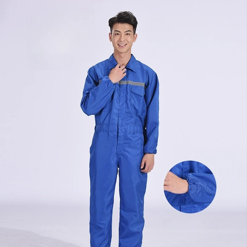 Tuta da Lavoro con Strisce Riflettenti per Uomo, Resistente, Antipolvere, per Officina e Sicurezza