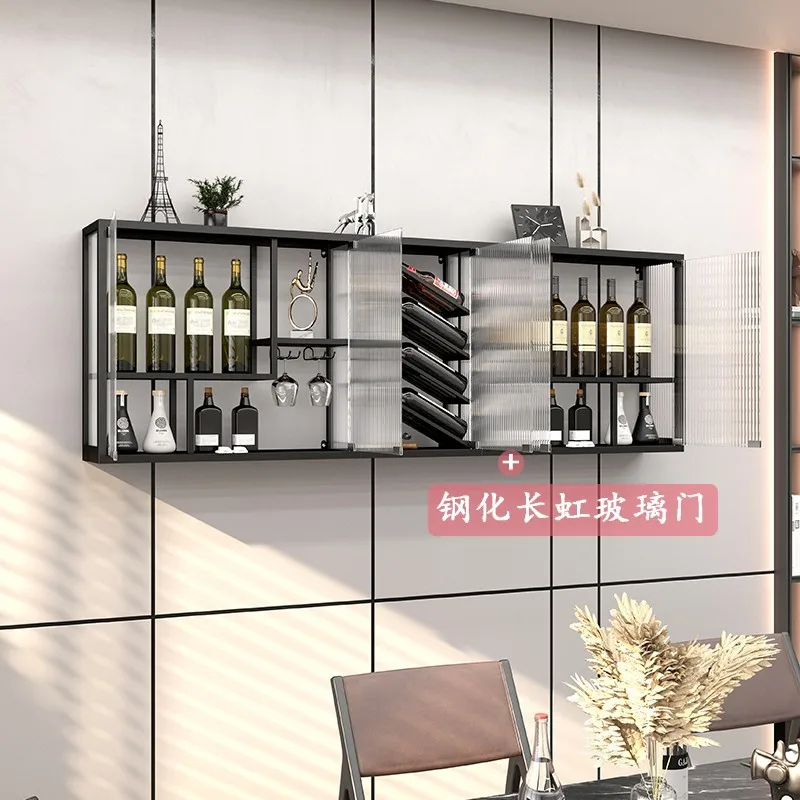 Wine rack wall decoration rack wall-mounted red wine rack household wall-mounted wine cabinet display cabinet