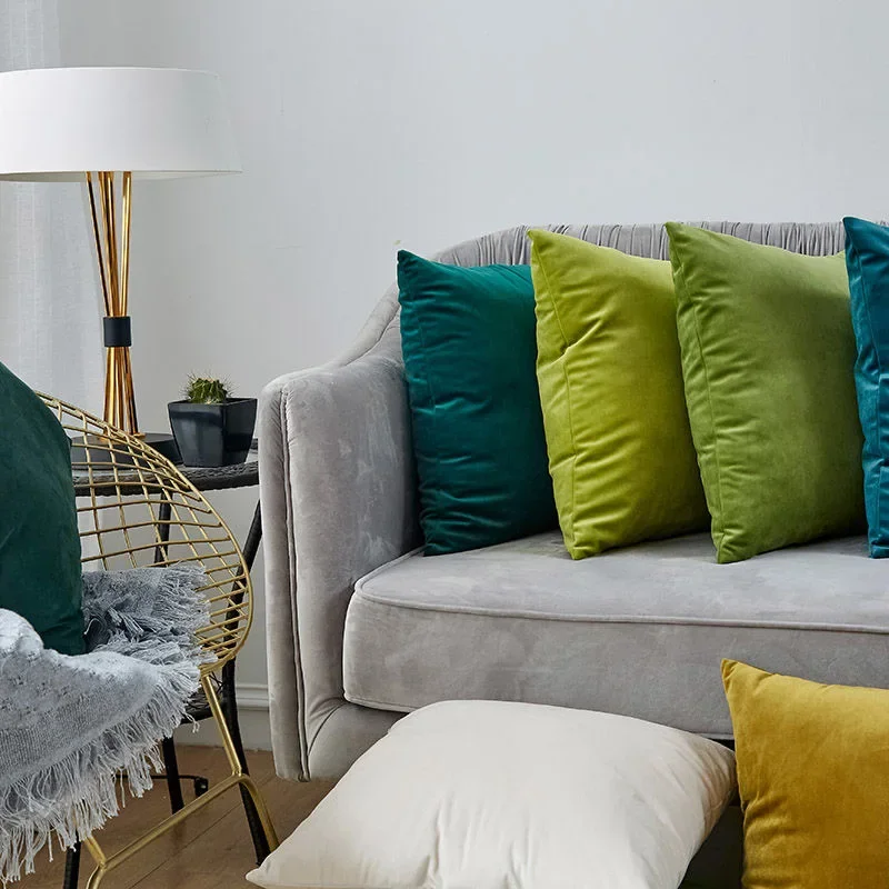 Velvet Decorative Cushion Cover 45x45cm Throw Pillow Cover for Living Room Sofa Nordic Home Decor Pillow Case 30x50 40x40 50x50