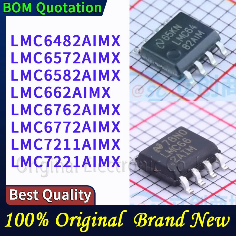 

LMC6482AIMX LMC6572AIMX LMC6582AIMX LMC662AIMX LMC6762AIMX LMC6772AIMX LMC7211AIMX LMC7221AIMX В наличии Оригинальные высококачественные компоненты