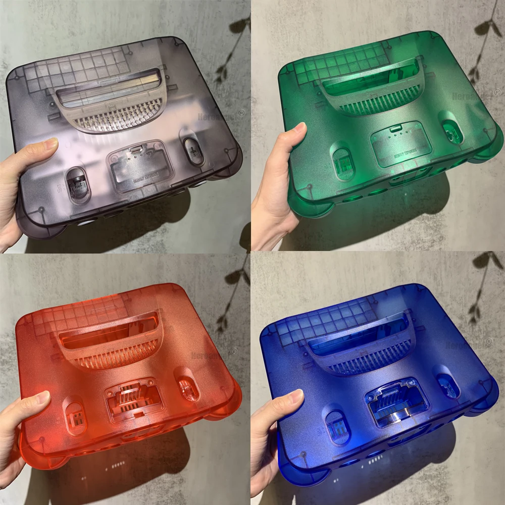 Caso Shell plástico transparente para Nintendo, Substituição translúcida, 64