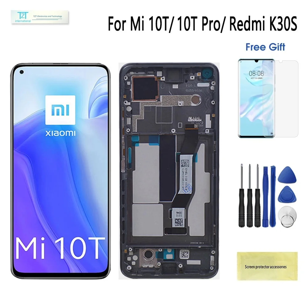 【DIY-With Frame】Top Quality for Xiaomi Mi 10T Pro / Redmi K30s LCD Display Touch Screen Replacement Assembly Original Material