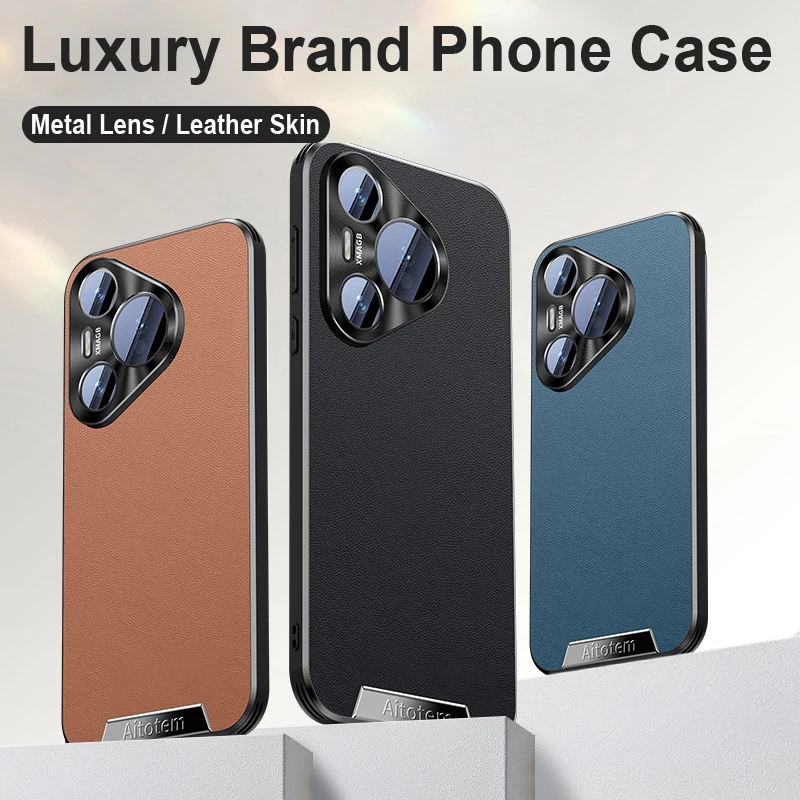 Free Shipping For Huawei Pura 70 Pro Plus Pura70 Case Leather Skin Brand Phone Case For Huawei Pura 70 Ultra Pro+ Cover Shell