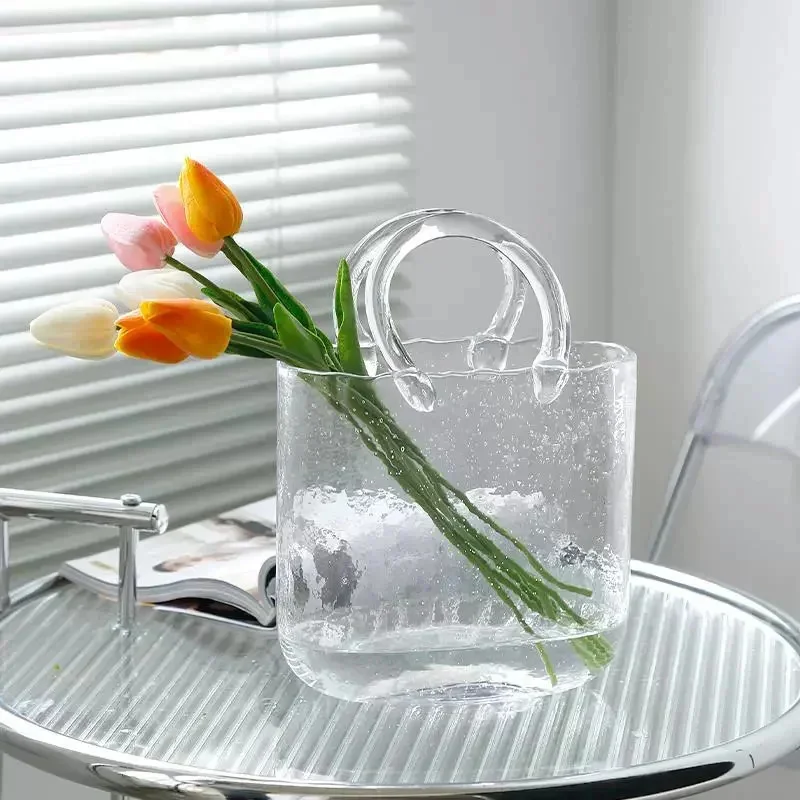 

New Glass Flower Vase Nordic Style Glasses For Plants Transparent Bubble Glass Flower Vases Flower Pot Home Decor Table Ornament