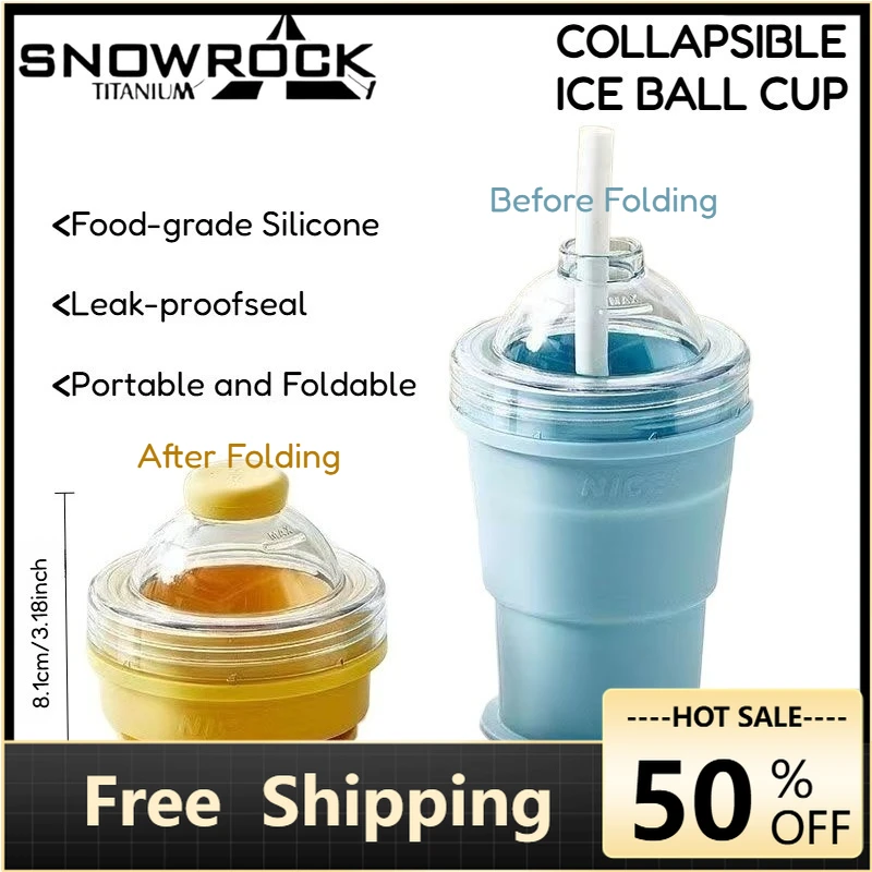 

SNOWROCK Portable Folding Ice Hockey Cups Food Grade Silicone Ice Hockey Mold For Outdoor Camping Drinking In Summer