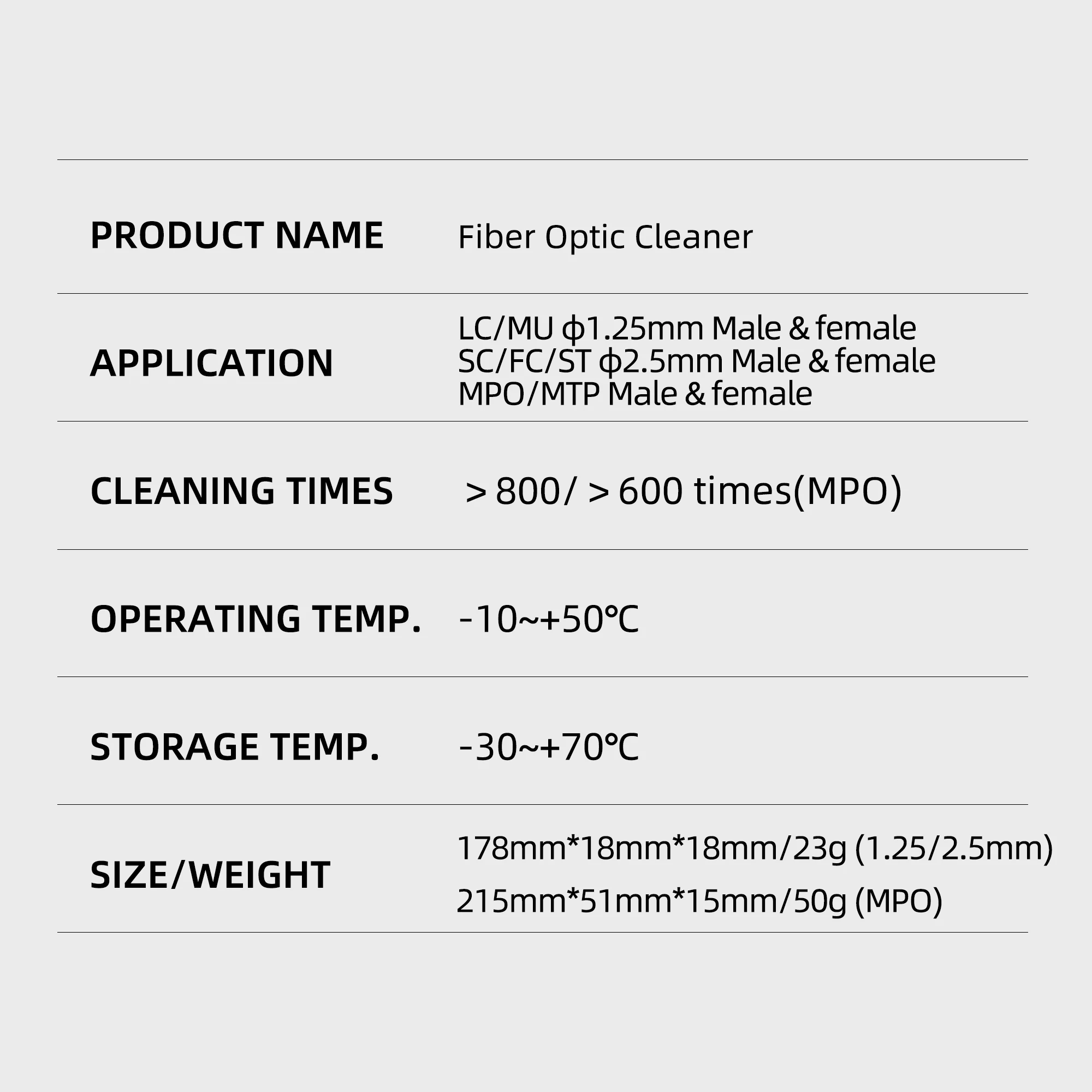 MPO/MTP Cleaner One Click Cleaning Pen 1.25/2.5MM Fiber Optic Cleaner Maintenance SC/FC/ST/LC Adapter Connector FTTH Cleaning