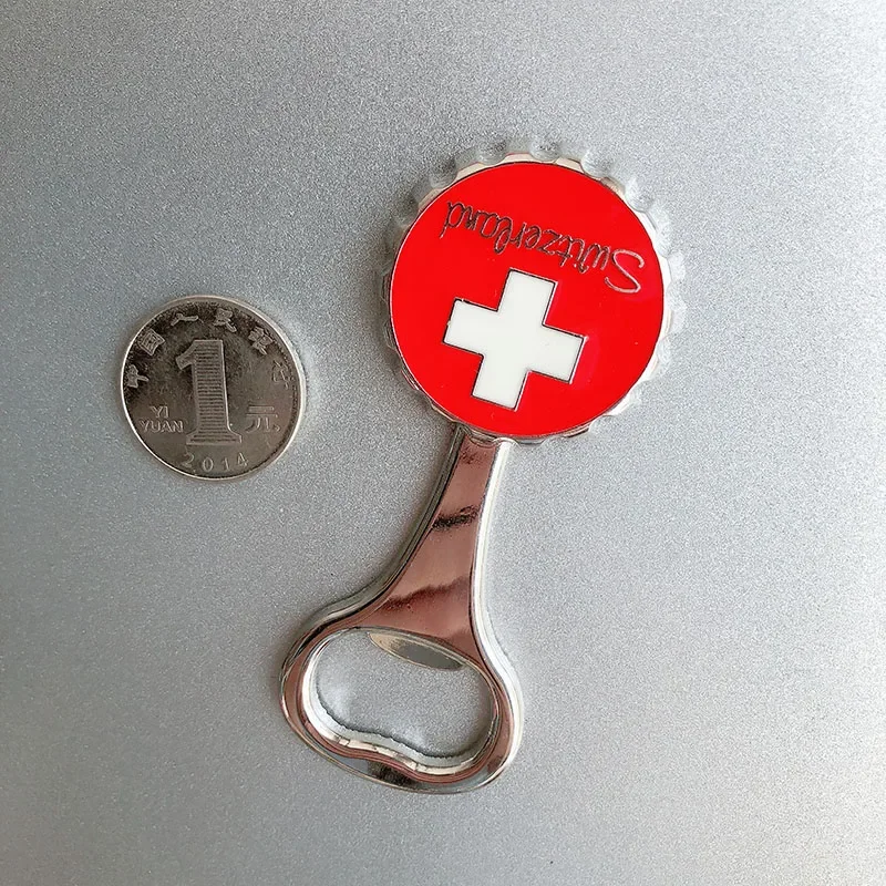 Swiss Italian fridge magnets Beer opener Europe UK France Germany Travel souvenirs accompany hand