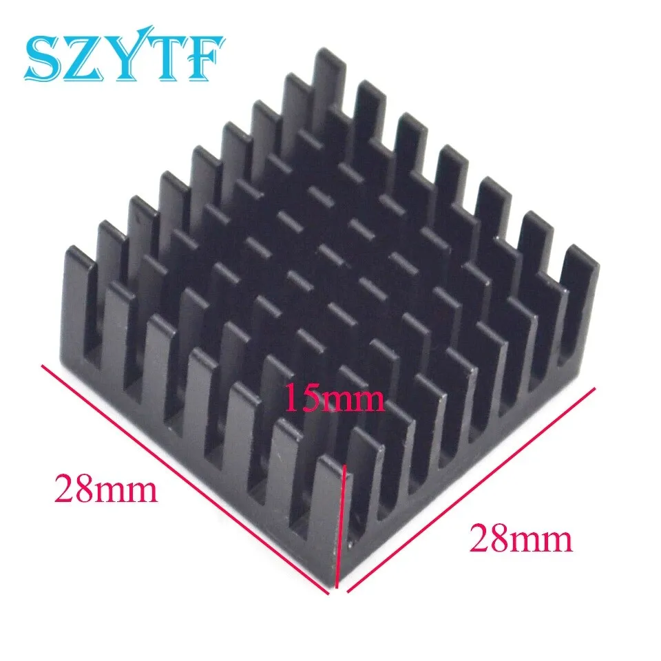 

5pcs Electronic chip thermal radiator aluminum heatsink block 28*28*15MM