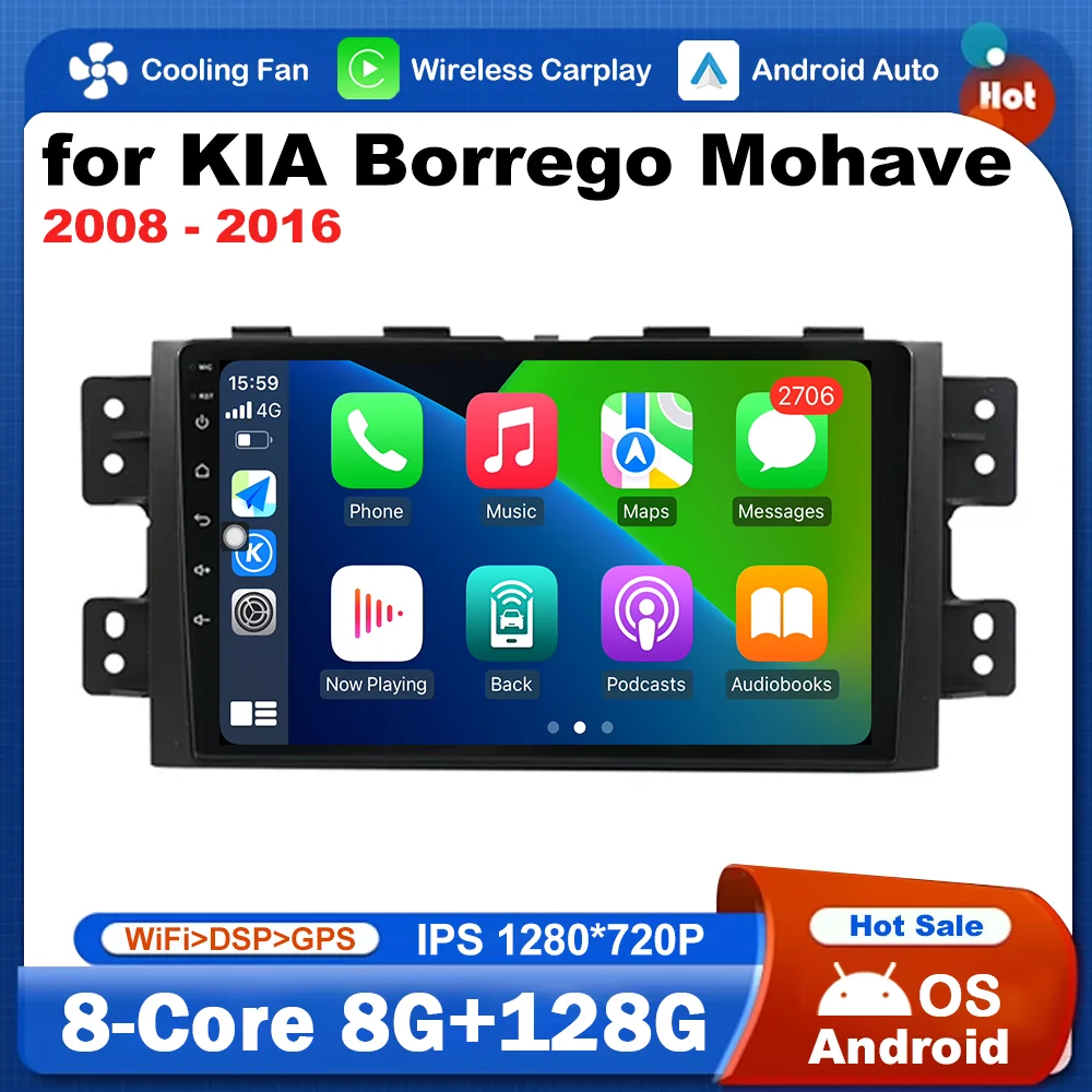 

GPS Navigation BT DSP Stereo for KIA Borrego Mohave 2008 - 2016 Android OS Car Audio Multimedia Player WiFi Head Unit Auto Tools