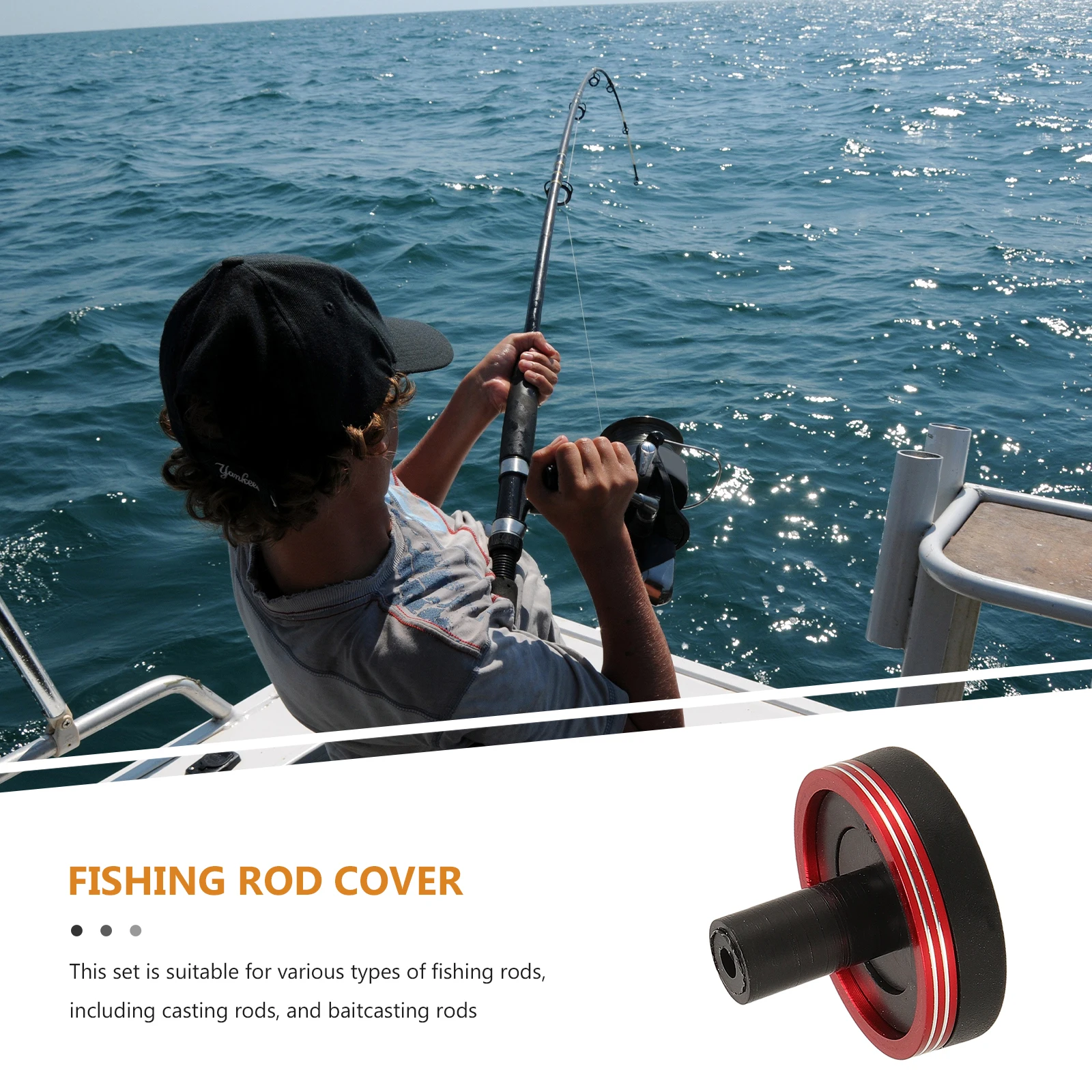 

Aluminium Fishing Rod End Cap Protective For Fishing Pole Stopper Protector Daily Use Replacement Accessories