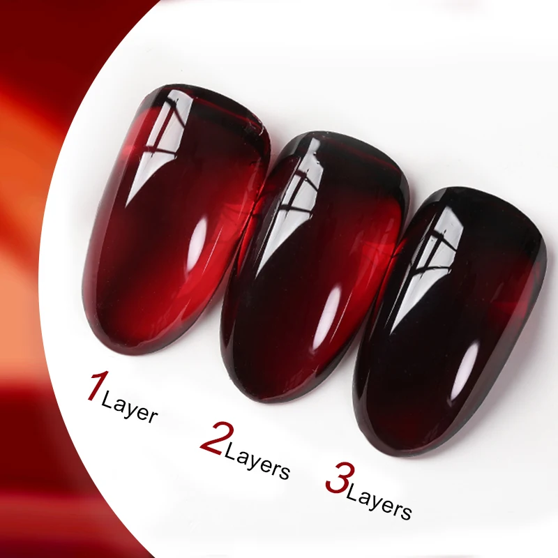 UR SUGAR 15ml Wine Red Jelly Gel Nail Polish Transparent Semi-permanent UV Gel DIY Nail Art Soak Off Gel Varnish Autumn
