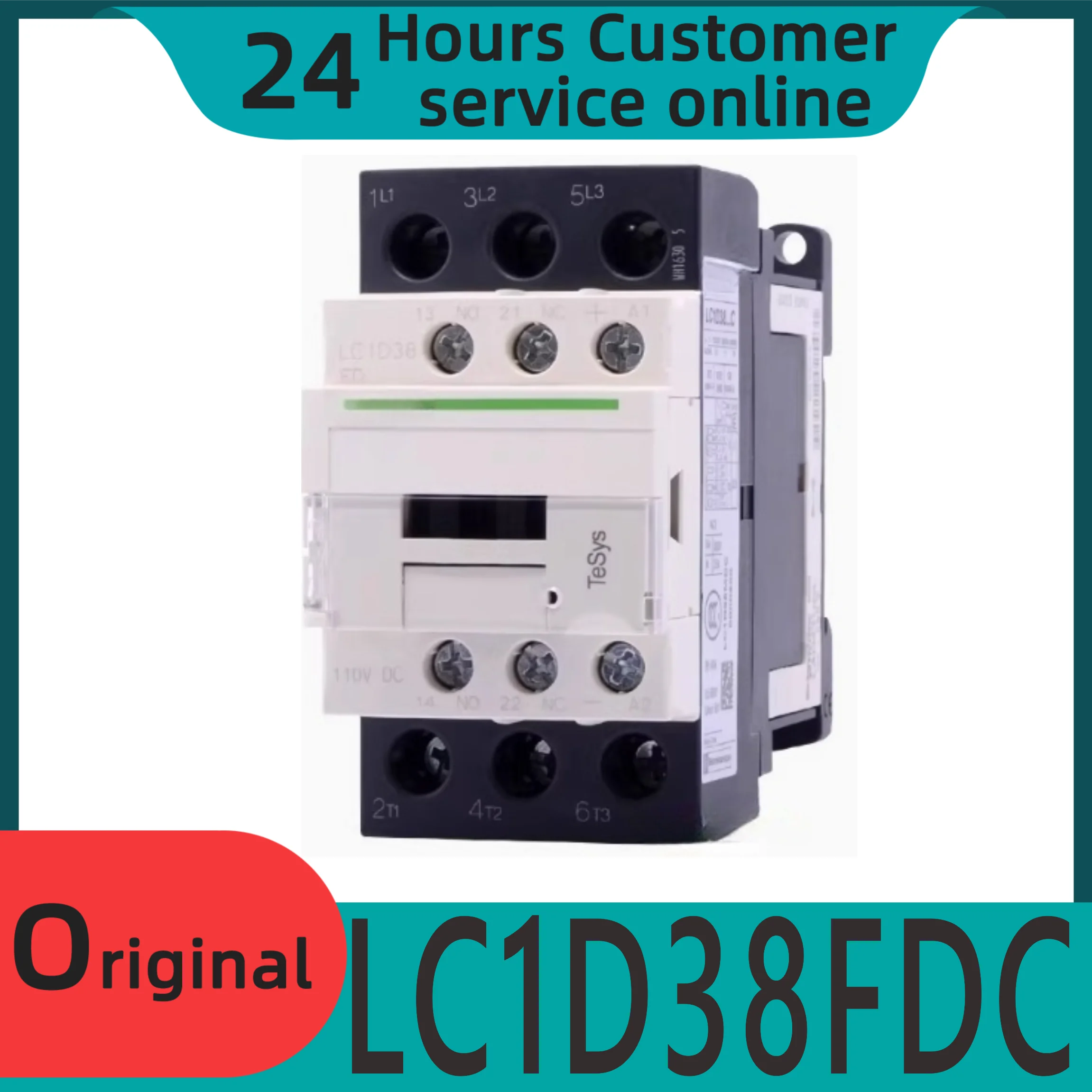 

New original LC1D38FDC 38A DC110Vthree pole DC contactor