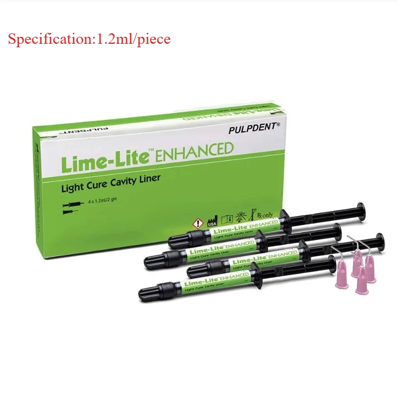 PULPDENT Dental Resin LimeLite Enhanced Light Syringes Calcium Hydroxide Based Pulp Protective Base Liner Dental Tools