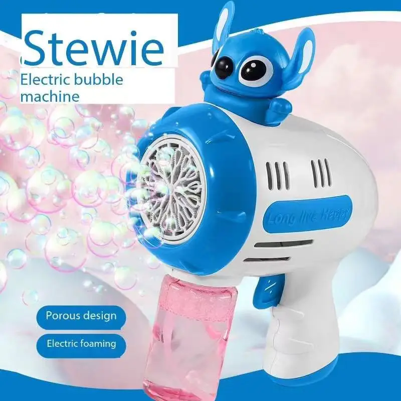 مسدس فقاعات كهربائي من سلسلة سانريو للأطفال ، آلة فقاعات ألعاب ، منفاخ صابون أوتوماتيكي ، ألعاب حفلات صيفية خارجية ، هدية أطفال ، غرزة