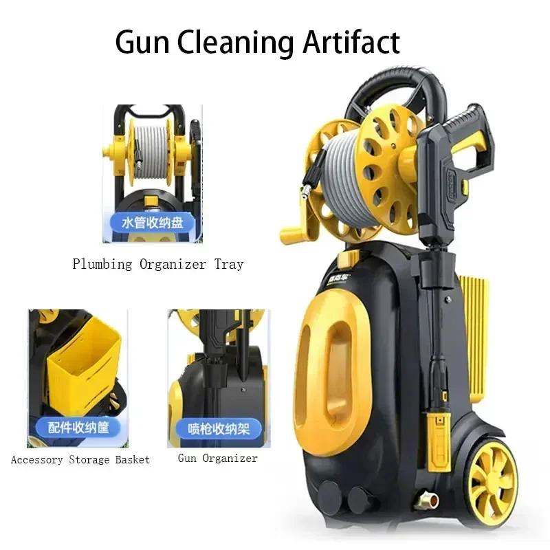 

High Pressure Cleaning Machine Fully Automatic Car Washing Tools Portable 220V Gun Cleaning Artifact Home High-Pressure Water