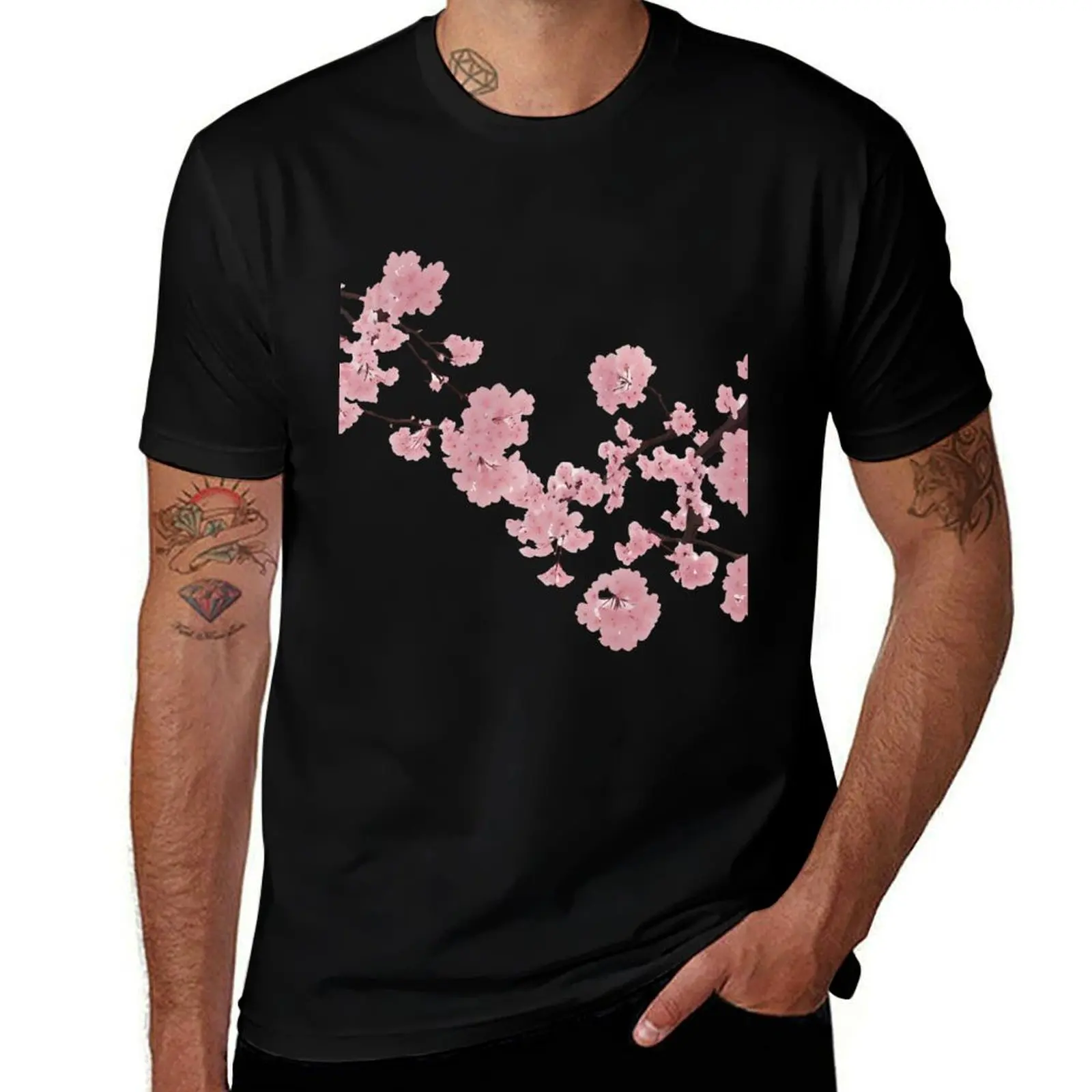 

Футболка Falling Sakura Cherry Blossom, аниме, дешевые вещи, мужские футболки