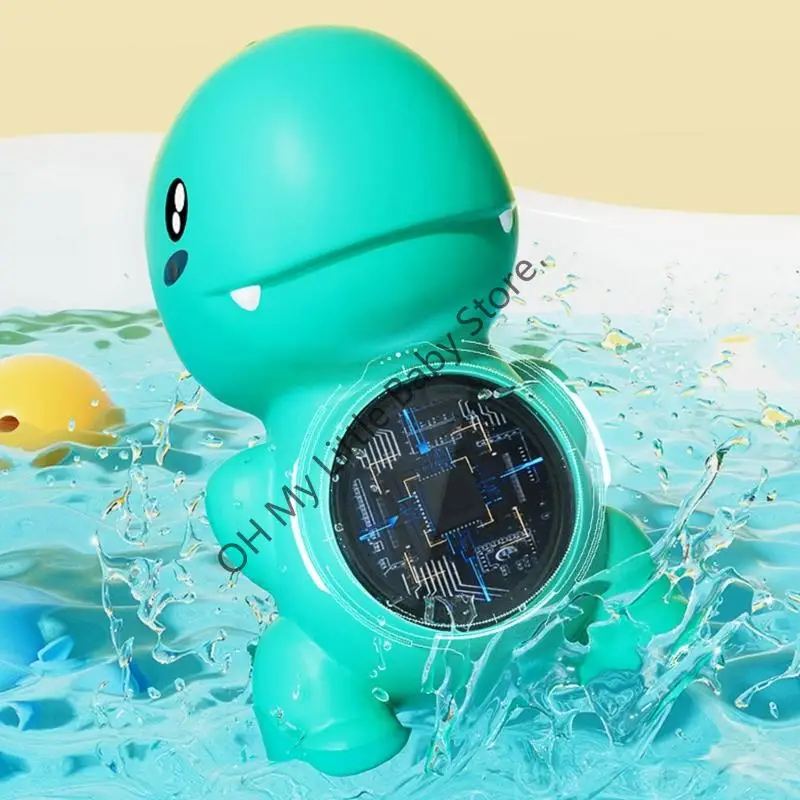 

M76C милые термометры для воды в форме динозавра, 3 цвета, подсветка, оповещение, автоматическая работа, безопасный инструмент