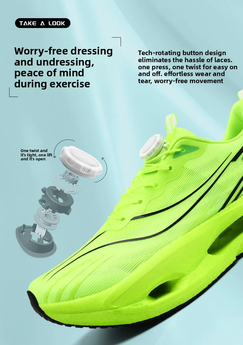 Herren-Sportschuhe, Laufschuhe mit Carbonplatte, Marathon-Sneaker für Herren, Rennschuhe, stoßdämpfende Sportschuhe für Damen. – Detail 12