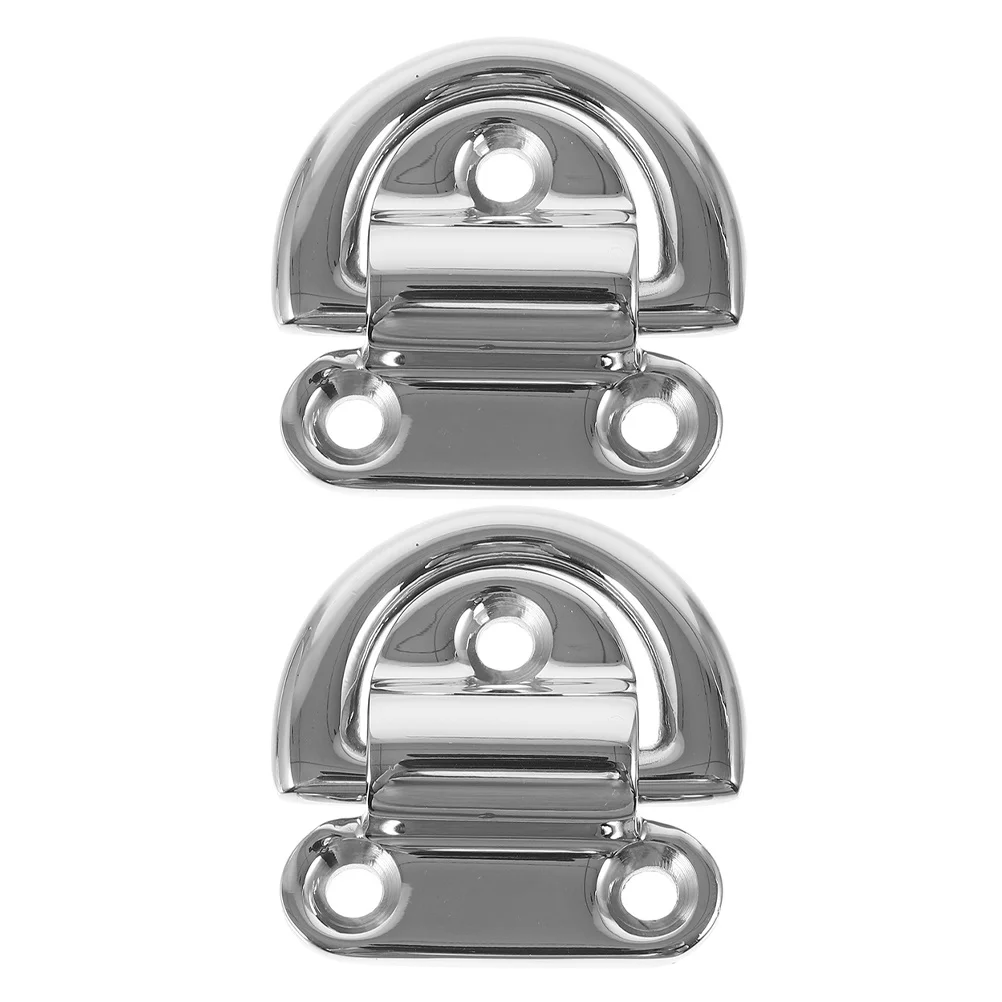 

2pcs Stainless Steel Tow Hook D Ring Bracket For Car Front Bumper Heavy Duty Towing Hook Auto Recovery Trailer Tie Down Anchor