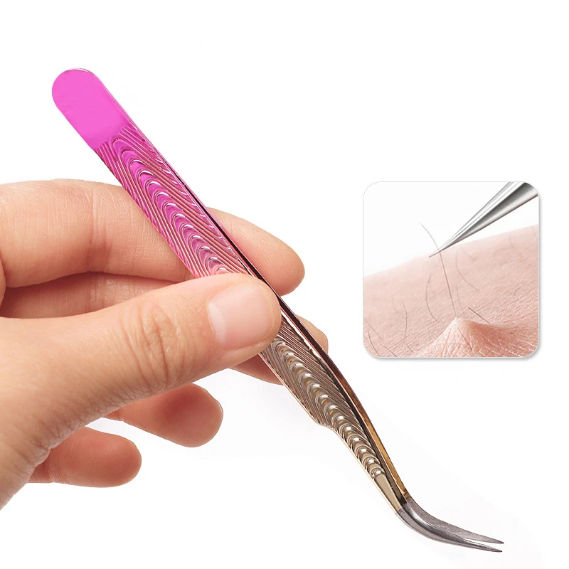 1/2 pz pinzette per Nail Art adesivi per unghie strass Pick Up Clip estensione ciglia strumenti per il trucco rimozione di punti neri spremitura dell'acne