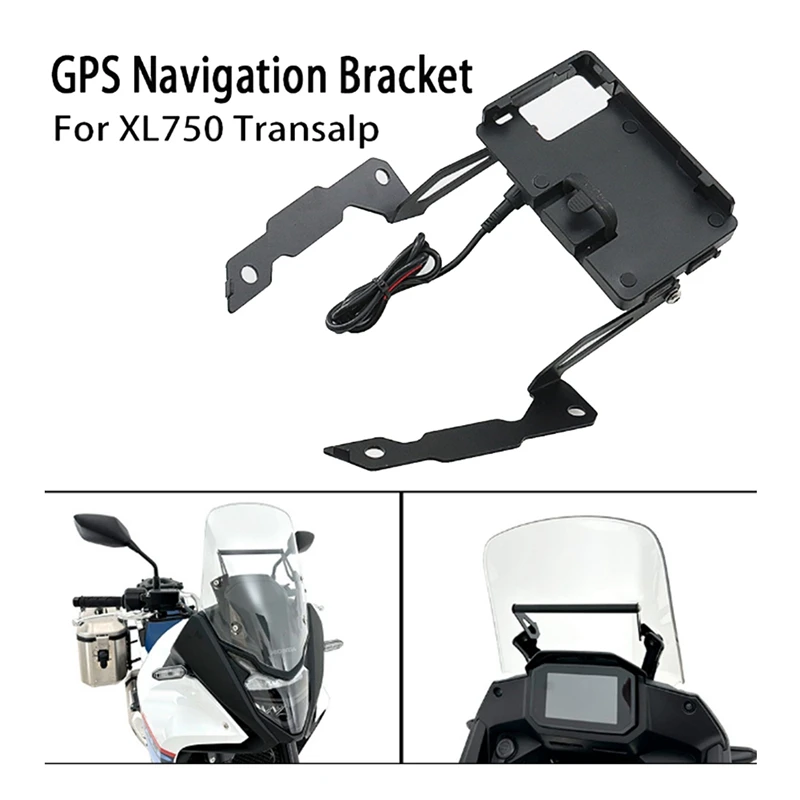 

Motorcycle Phone Fixed Holder Navigation Bracket For HONDA XL750 Transalp 2023 Navigation Plate Adapt Bracket