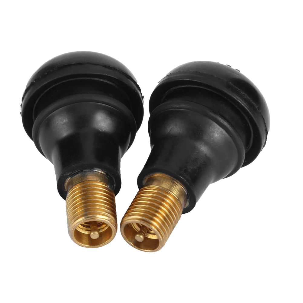 10/25Pcs TR412 Snap-in Black Rubber Tubeless Tire Tyre Valve Stems for ATV Car Motorcycle Tubeless Tire Valve Stems