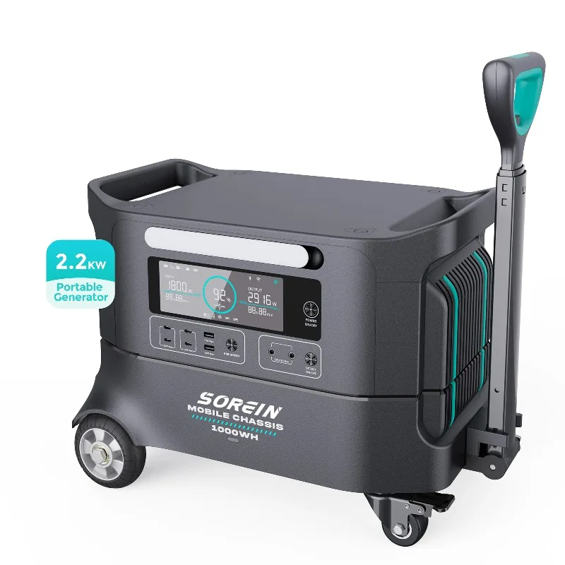 

Портативная электростанция A2 Outdoor 2200W с LFP-аккумулятором, расширяемая батарея 2000W, солнечный генератор 2000Wh на колесах