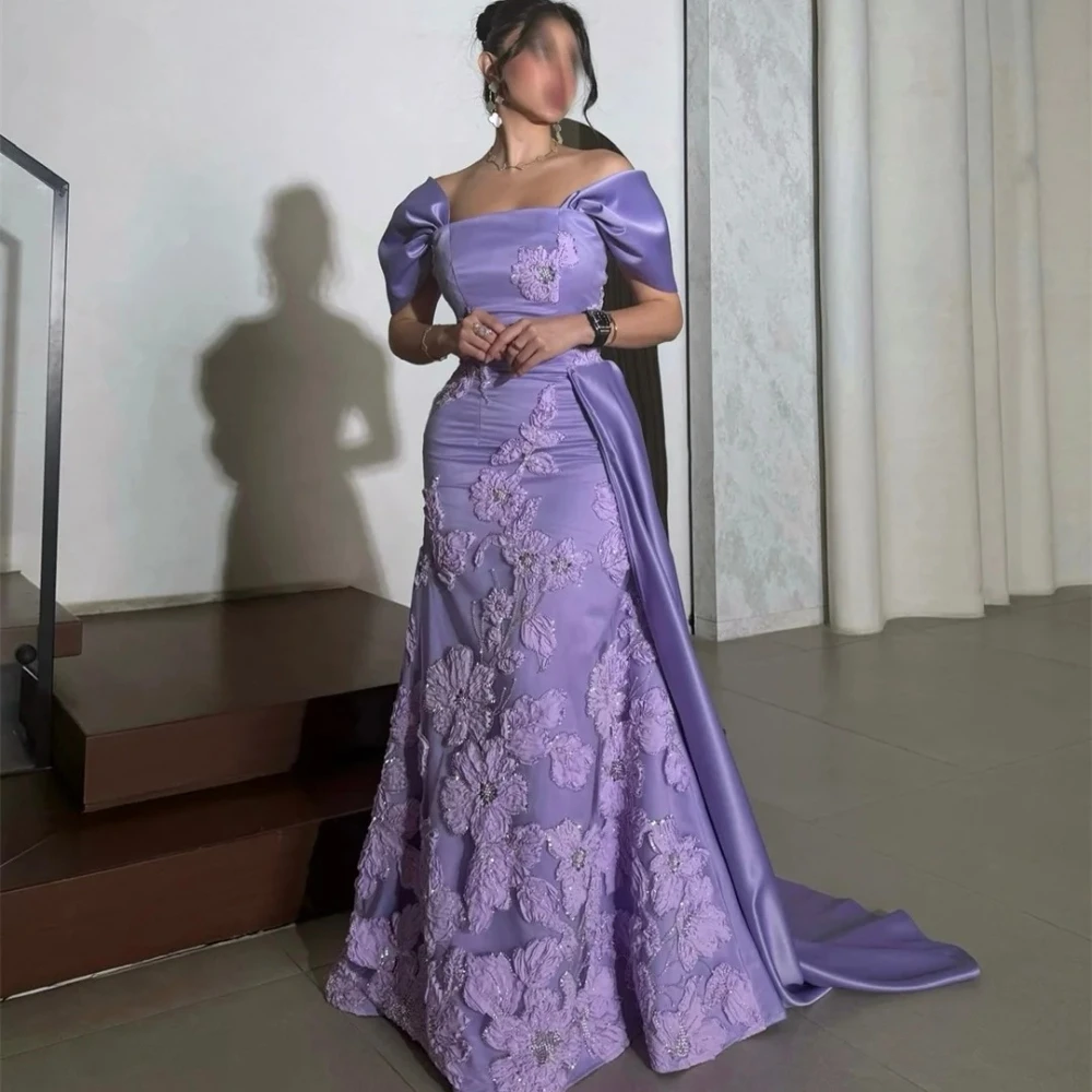 

Elegant Embroidered Lace Prom Dresses Luxury Off-shoulder Shawl Dress Exquisite High Quality Evening Party Gown Women Customized