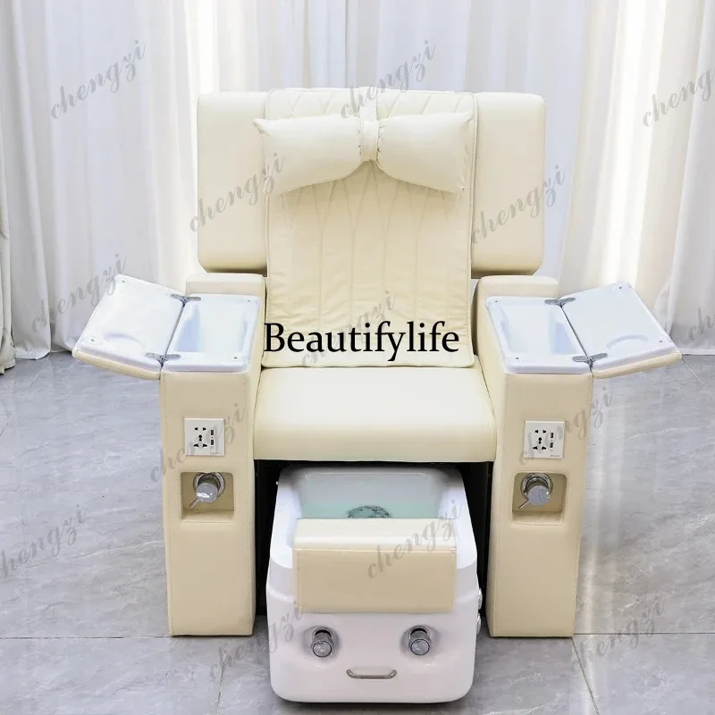 Eyelash Extension Nail Art Manicure Table Beauty Foot Bath Electric Massage Manicure Table Lie Flat Sofa Furniture
