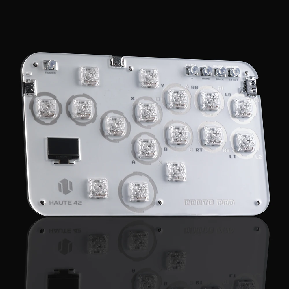 Haute42 Arcade Joystick Hitbox Leverless Controller Fight Sticks For PC / Ps4 /Switch Mini Hitbox Fighting Game Arcade Stick