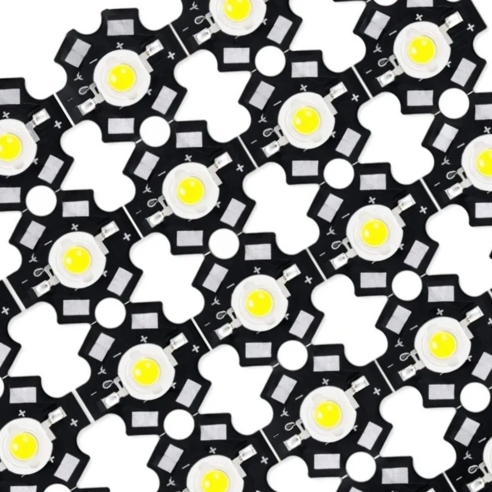 

25PCS Easy Aluminum Base LED Chip 1W 3V LED Bead High Power LED DIY Light