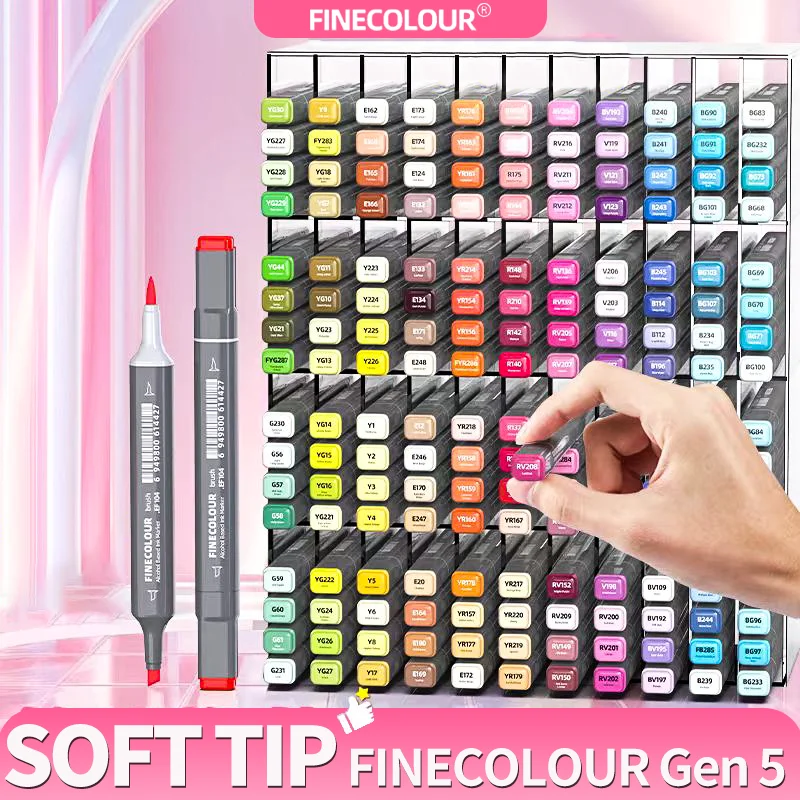 Finecolor EF104 120/240 สีศิลปิน Double-HEAD เครื่องดื่มแอลกอฮอล์ MARKER ปากกา Sketch Design Drawing Oil MARKER สําหรับผู้เริ่มต้น Art Supplie