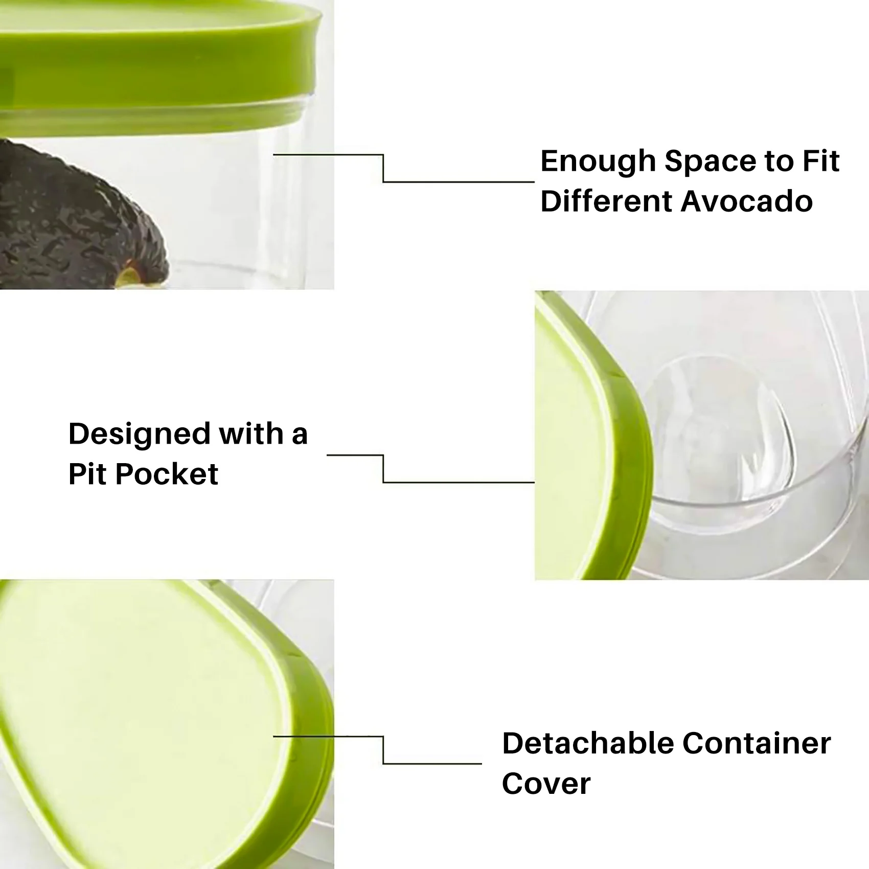 A98E-2 Pack Avocado Storage, Avocado Keeper, Avocado Saver Holder, Avocado Container To Keep Your Avocados Fresh For Days