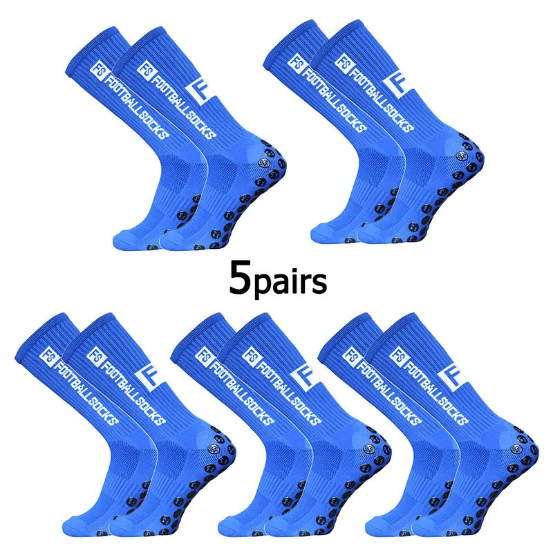 5 pairs of multi-color adhesive dots for anti slip, sweat absorption, and odor prevention FS football socks and sports socks