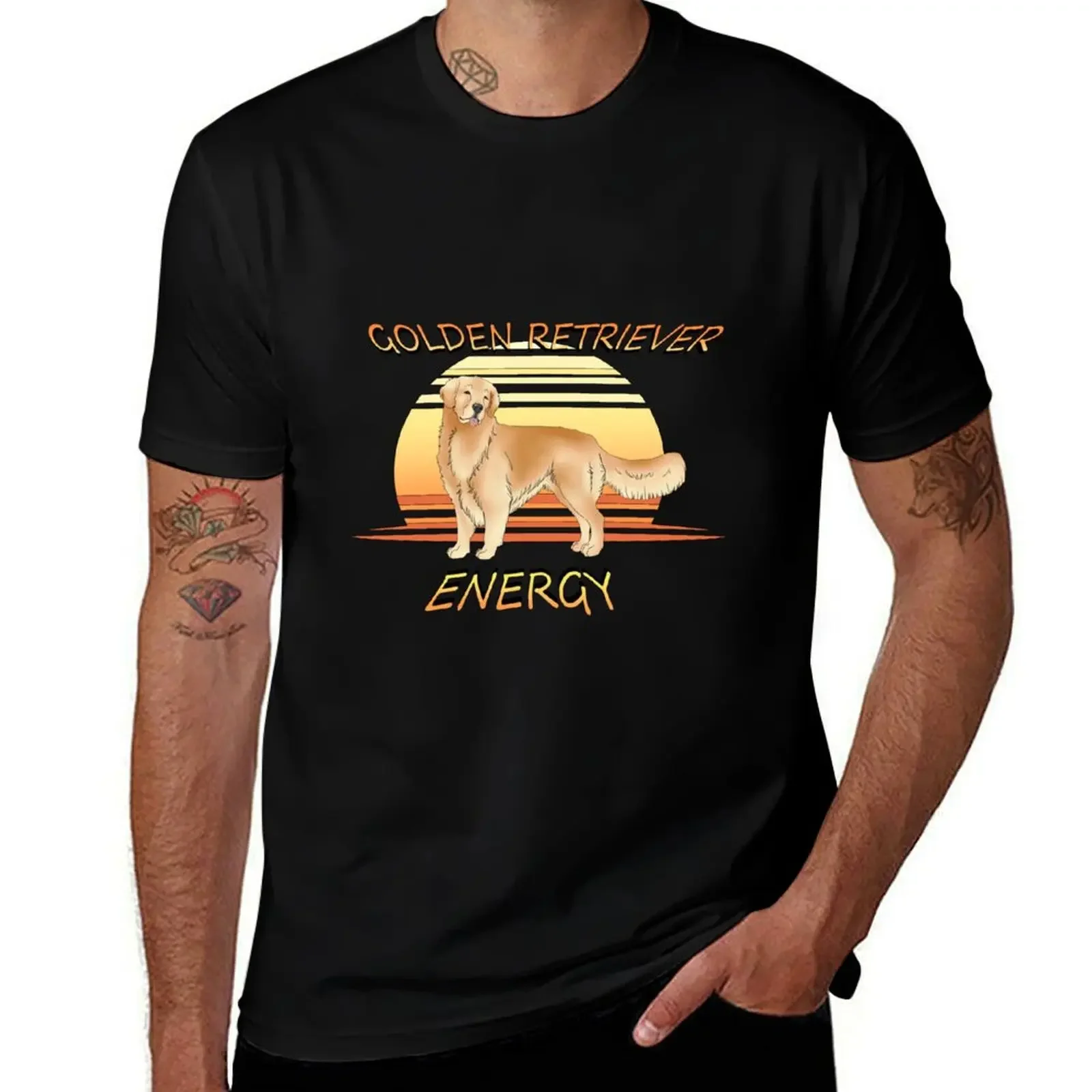 Golden Retriever Energy 1 T-Shirt aesthetic clothes cheap stuff plain black t shirts men