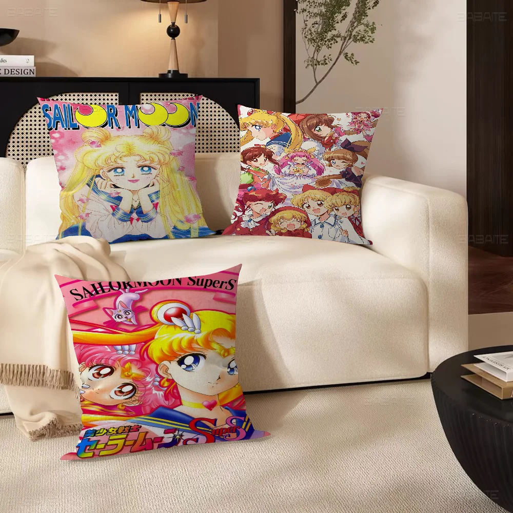 Anime S-Sailor M-Moon Cushion Cover Decorative Pillow Sofa Home Decor Case Pillow Cases