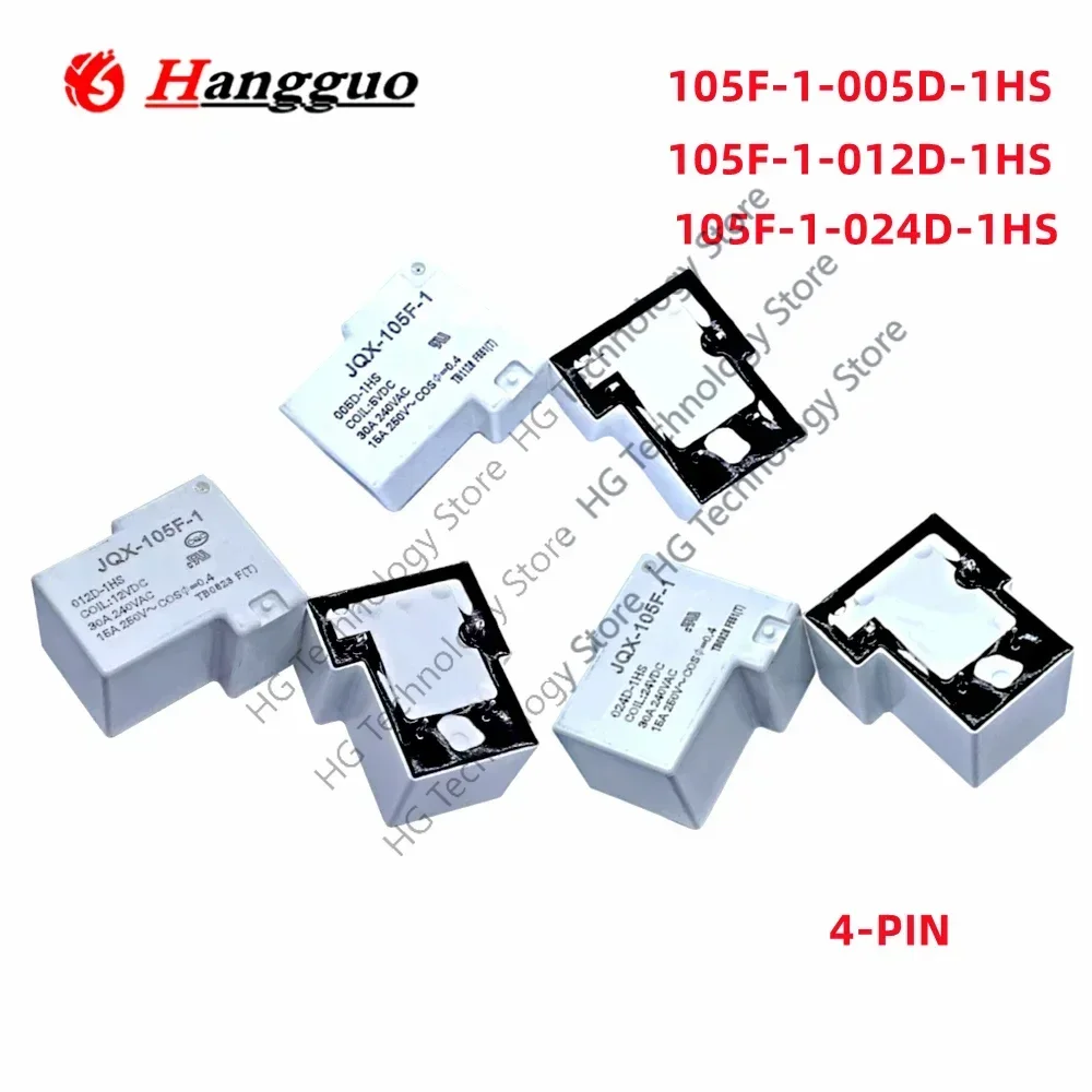

HG/ 5PCS/Lot Original HF105F-1-JQX-105F-1-005 012 024D-1HS Group 1 normally open 4-pin Relay