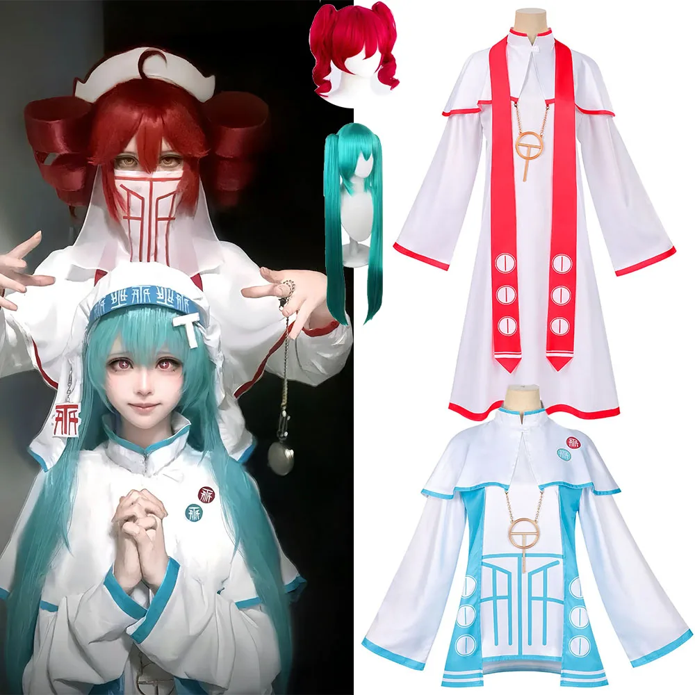 

Anime Kasane Teto Mesmerizer Pink White Cosplay Costume Wig Don’t Believe in T feat Pinocchio Dress Carnival Uniform 2025