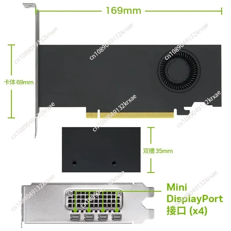 RTX A6000 48GB Workstation Graphics Card, High Performance Professional GPU with 4x DP Ports