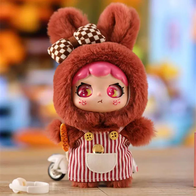 دمية أرنب فينيل رائعة - سلسلة مفاتيح وحقيبة ظهر صديقة للطفل، هدية للأطفال الصغار على شكل قلب