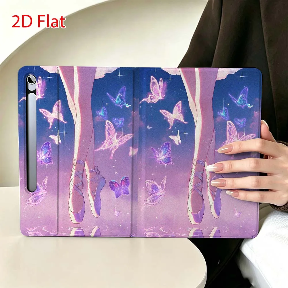 Anime Dance Girl For Samsung Galaxy Tab S11 S10 S9 S8 S7 S6 A9 A8 A11 Lite FE Plus Pen Tray Tablet Case Soft