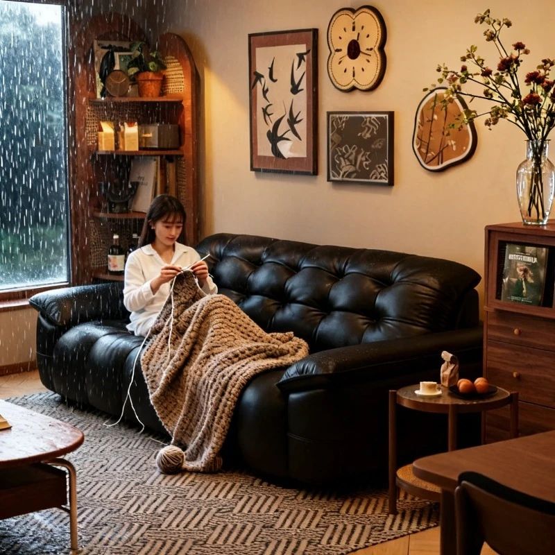 أريكة سرير قابلة للطي، أريكة مكتب مضغوطة بدون عظم، أرائك جلدية، أقراص، أريكة جلدية سوداء، أرائك أثاث