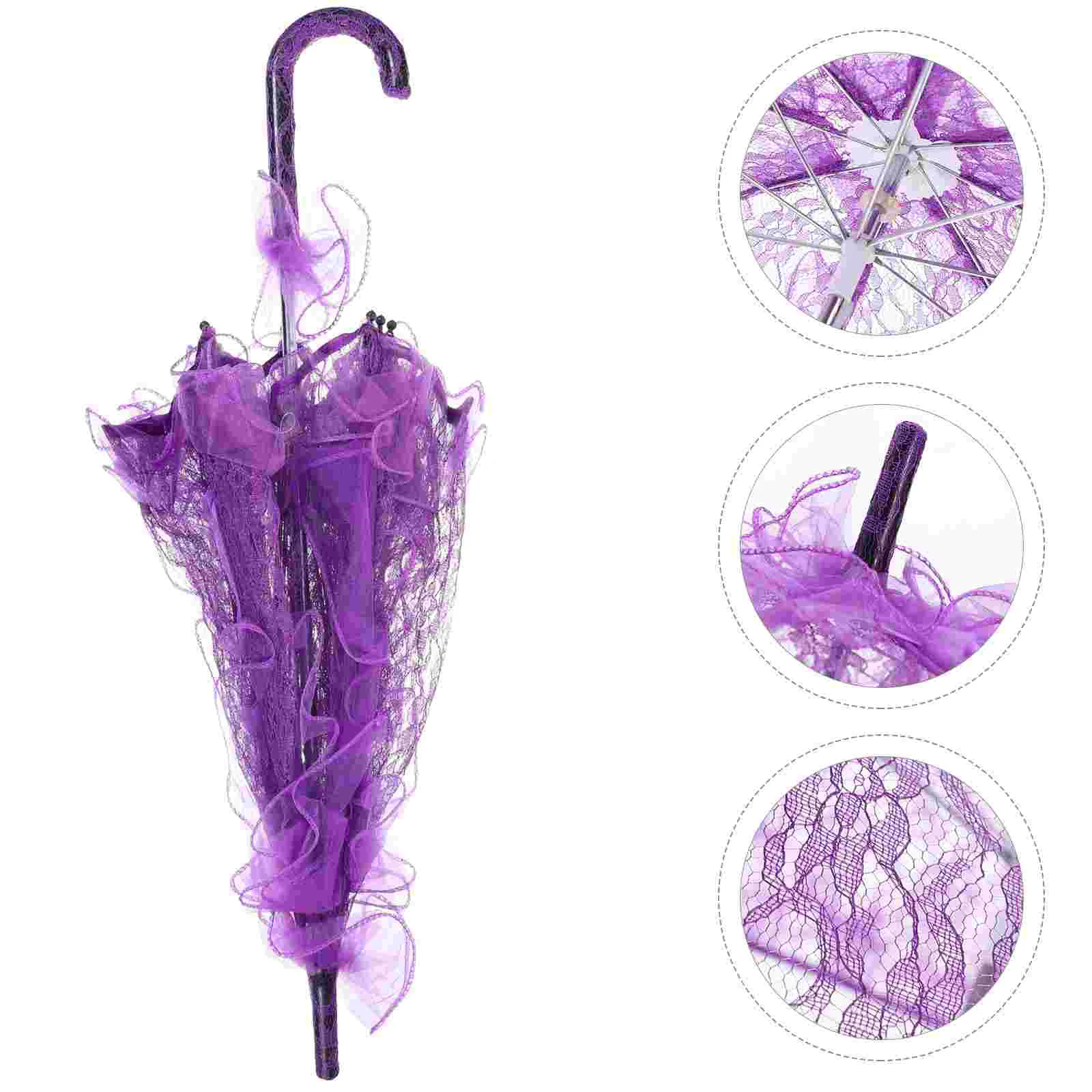 

Decor Lace Umbrella Decoration Photo Prop Umbrellas for Tea Party Girl Wedding Dress